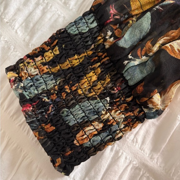 Nicholas Multicolor Blouse with Tie Front 100% Silk - Picture 7 of 11